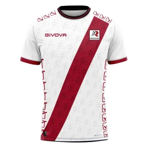 Maglia away Reggina 2025/26 bianca con fascia diagonale amaranto