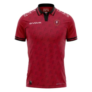 Maglia home Reggina 2025/26 amaranto con colletto a polo nero