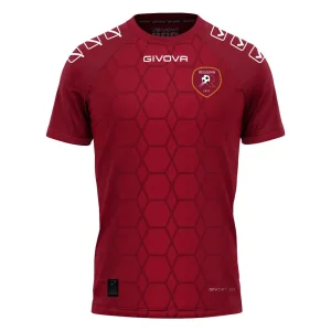 Maglia home Reggina 2026/27 amaranto con motivo a esagoni, vista davanti