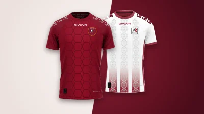 Le maglie della Reggina 2026/27 Givova: la home amaranto e la away bianca